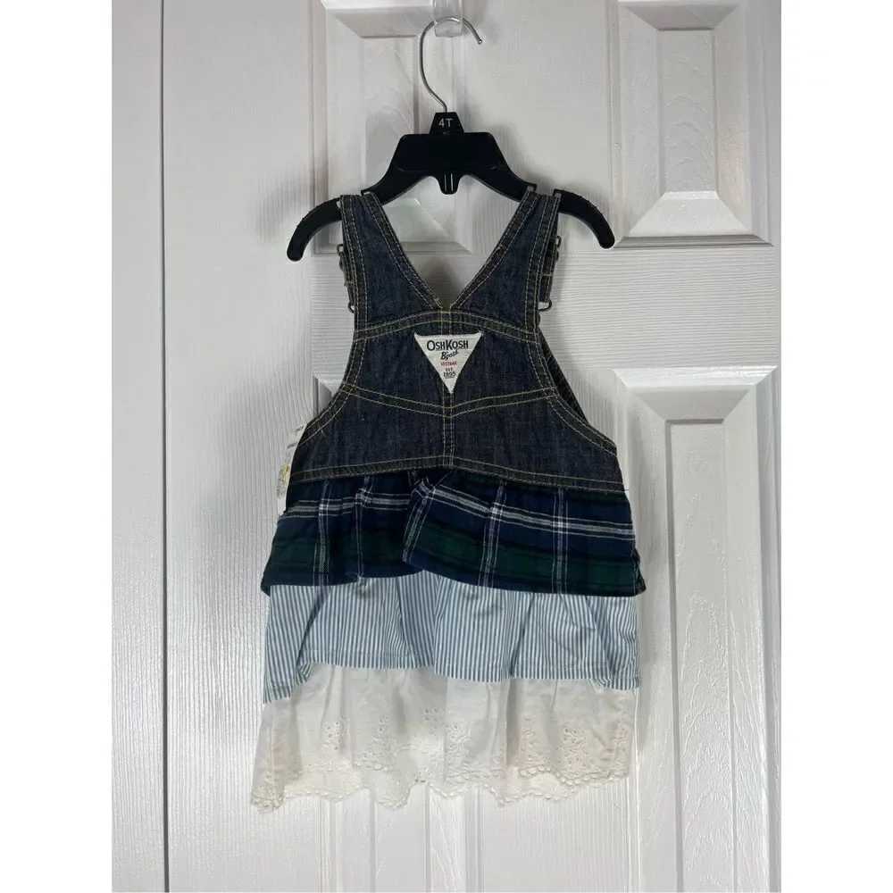 NWT Oshkosh Girls Overall Dress Size 18m